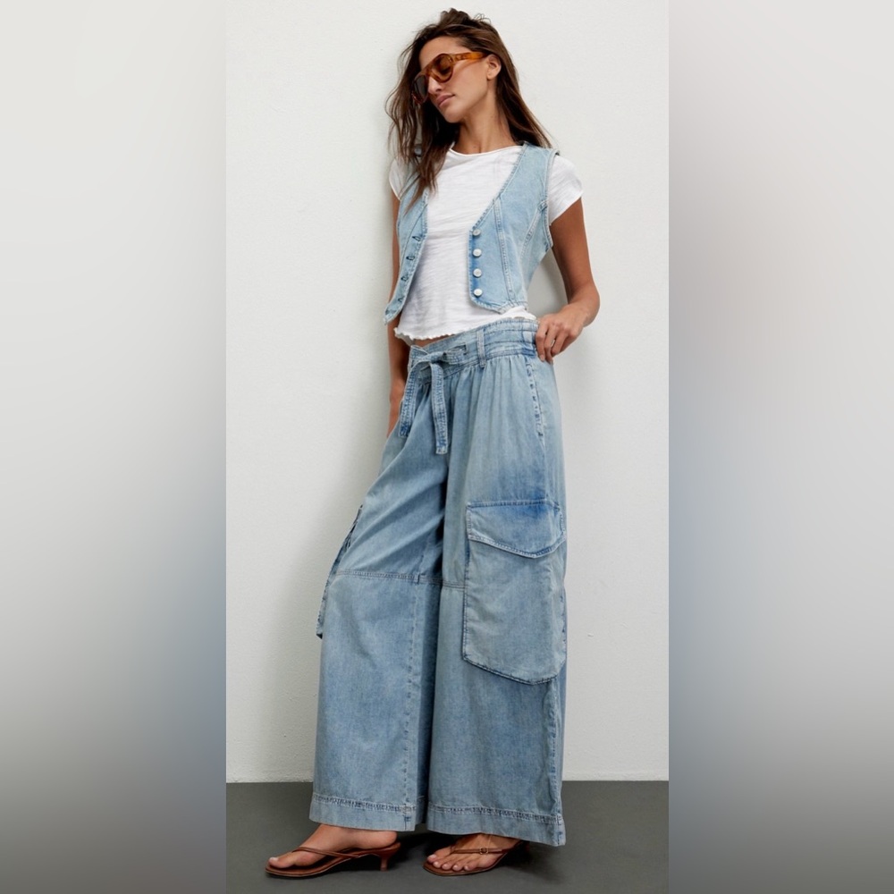 We The Free Out Of Office Wide-Leg Jeans NWT
